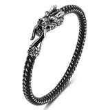 Dragon Head Bracelet Men Leather Wristband Gift