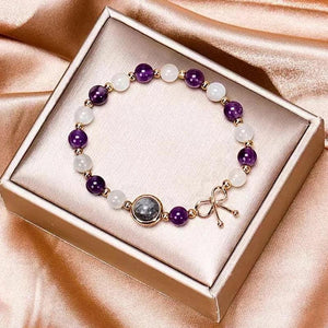 Natural Amethyst Moonstone Stress Relief Bracelet