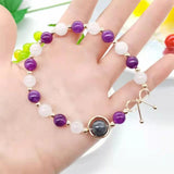 Natural Amethyst Moonstone Stress Relief Bracelet
