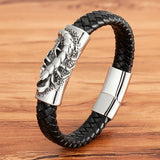 Men Leather Bracelets Skull Owl Scorpion Snake Wrap Bracelets