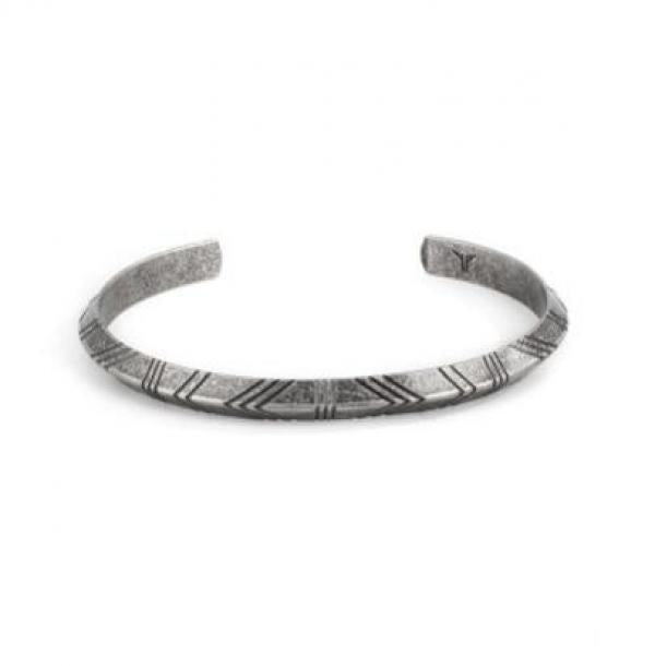 Vintage Indian Stainless Steel Triangle Bracelet Retro Cuff Bangles