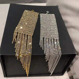 Rhinestone Wedding Wide Bracelet Bangle with Tassel