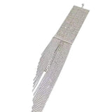 Rhinestone Wedding Wide Bracelet Bangle with Tassel