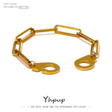 Metal Chain Bracelet Charm Punk Jewelry Femme Anniversary Gift