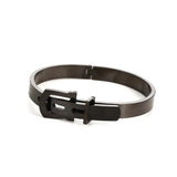 Titanium Steel Belt Buckle Silver Bracelet Men Women Jewelry