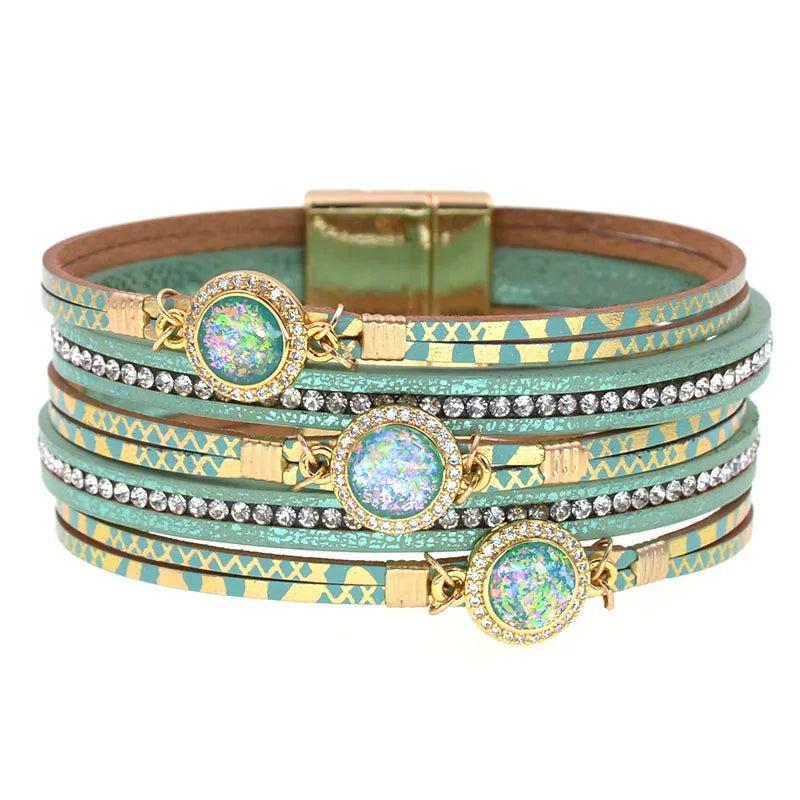 Bohemia Leather Bracelet Women Charm Bracelet