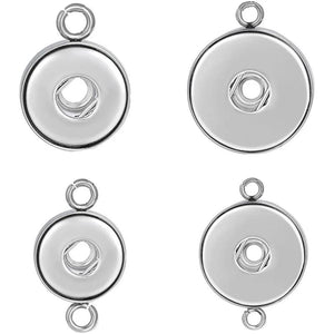 6pcs Stainless Steel Snap Button Findings for Snap Necklace Bracelet