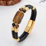 Natural Stone Bracelet For Women Stainless Steel Magnetic Clasp Jewelry