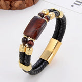 Natural Stone Bracelet For Women Stainless Steel Magnetic Clasp Jewelry