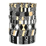 Boho Texture Enamel Tile Bracelet Bangle Jewelry
