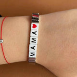 Mama Punk Rainbow Bracelet Stretch Cuff Enamel Jewelry