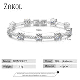 Oval CZ Charm Tennis Bracelet for Women BP2144