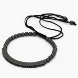 2Pcs/Lot CZ Crown Tube Bracelets Sets Men Women Beaded Bracelet