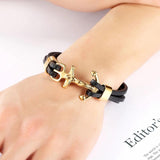 Steel Anchor Multi-layers Stitching Bracelet For Male Christian Charm Jewelry