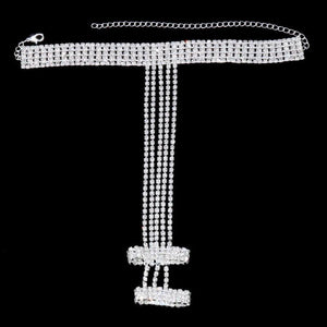Crystal Multi-Row Finger Bracelet for Women