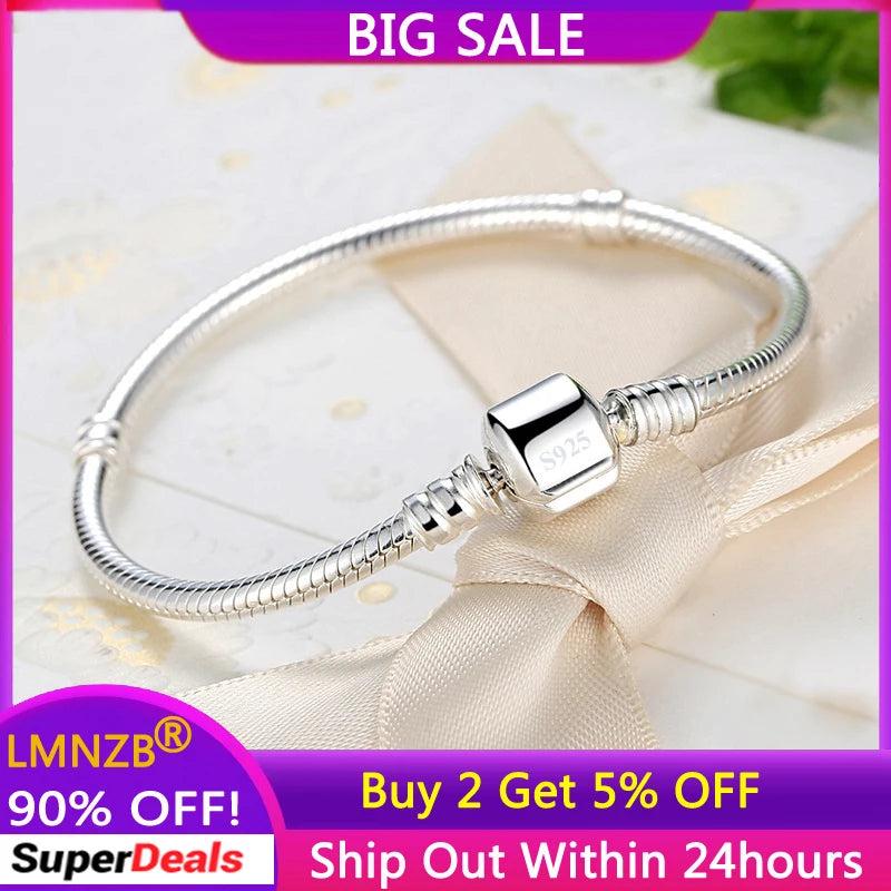 Tibetan Silver Snake Bone Chain Bracelet 3mm DIY Beads Charms