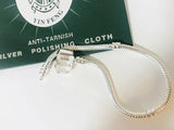 Tibetan Silver Snake Bone Chain Bracelet 3mm DIY Beads Charms