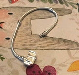 Tibetan Silver Snake Bone Chain Bracelet 3mm DIY Beads Charms