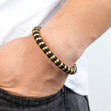 Men Stainless Steel Leather Wrap Bracelet 19/21/23CM