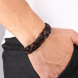 Brown Leather Braided Bracelet Ethnic Bohemia Style