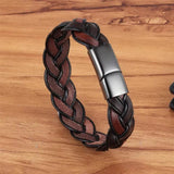 Brown Leather Braided Bracelet Ethnic Bohemia Style