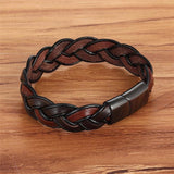 Brown Leather Braided Bracelet Ethnic Bohemia Style