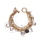 Pearl Bracelet Flower Pendant Jewelry Woman Gift