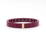Bohemian Beaded Enamel Rainbow Bracelet Stacked