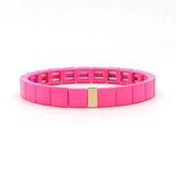 Bohemian Beaded Enamel Rainbow Bracelet Stacked