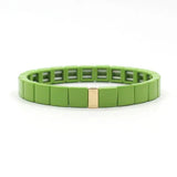 Bohemian Beaded Enamel Rainbow Bracelet Stacked