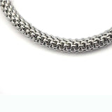 7.5MM Stainless Steel Silver Stretch Bracelet Round Chains Length 16-20MM