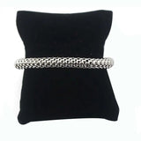 7.5MM Stainless Steel Silver Stretch Bracelet Round Chains Length 16-20MM