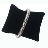 7.5MM Stainless Steel Silver Stretch Bracelet Round Chains Length 16-20MM
