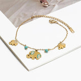 Stainless Steel Evil Eye Charm Bracelet Adjustable Snake Chain BE1048