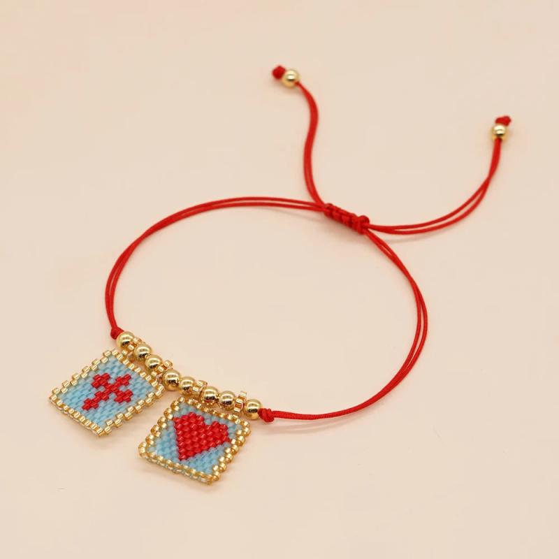 Heart Beads Adjustable Bracelet Boho Accessories Women