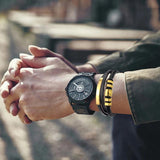 Stainless Steel Plated Hexagon Charm Men's Leather Bracelet
