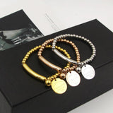 High Elastic Rope Beads Charm Bracelet For Women Titanium Steel Jewelry