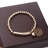 High Elastic Rope Beads Charm Bracelet For Women Titanium Steel Jewelry