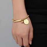 High Elastic Rope Beads Charm Bracelet For Women Titanium Steel Jewelry