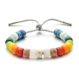 Natural Stone Boho Bracelet & Bangle Rainbow Beads Stone Charm Bracelet