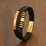 Men's Leather Bracelet Stainless Steel Accessories