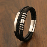 Men's Leather Bracelet Stainless Steel Accessories
