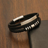 Men's Leather Bracelet Stainless Steel Accessories