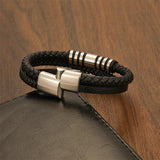 Men's Leather Bracelet Stainless Steel Accessories