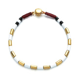 Boho Enamel Stretch Bracelets Rainbow Beads Stackable Bracelet Men