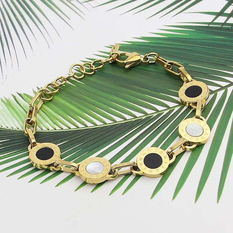 Gold/Rose/Silver Shell Resin Charm Bracelet Wedding Party Beads Bracelets