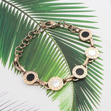 Gold/Rose/Silver Shell Resin Charm Bracelet Wedding Party Beads Bracelets