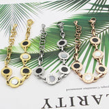 Gold/Rose/Silver Shell Resin Charm Bracelet Wedding Party Beads Bracelets