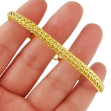 24K Sideways 5MM Keel Gold-Plated Bracelet for Women