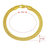 24K Sideways 5MM Keel Gold-Plated Bracelet for Women